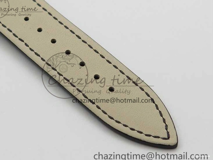 0311 MultiPurpose Villeret 6654 SS Complicated Function OMF 1:1 Best Edition White Dial on Black Leather Strap A6654 V 7901